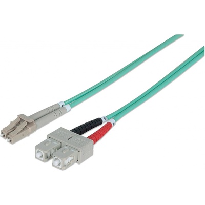 Intellinet 750158 optický, LC SC OM3, 2m, modrý