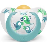 Nuk Каучукова залъгалка Nuk - Star, 6-18 месеца, синя с птички (10734076) - baby