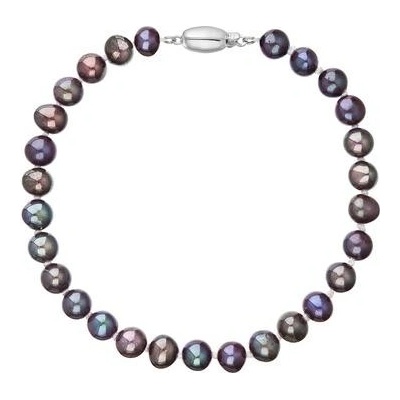 Pavona perlový náramek z říčních perel se zapínáním z bílého 14 karátového zlata 823001.3/9271B dk.peacock