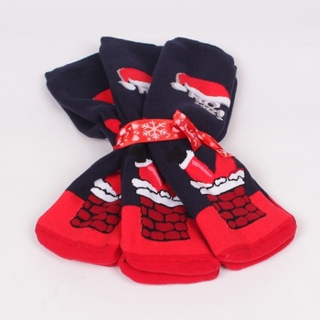 Коледен комплект от 3 чифта чорапи с коледна картинка