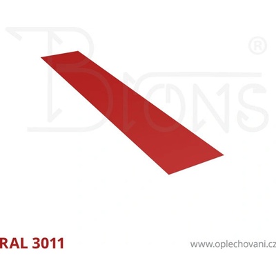 Brons Rovinný plech 350 x 2000 mm vínově červená