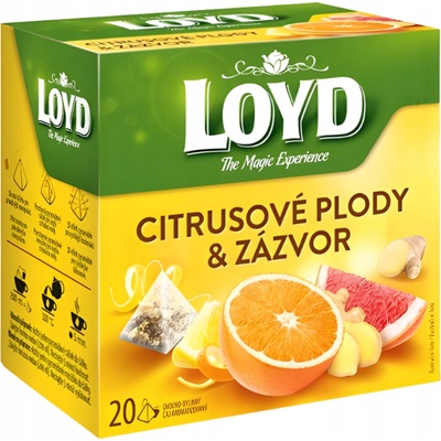 Loyd ovocný čaj Citrusové plody so zázvorom BIO 20 ks
