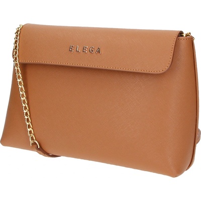 Malé crossbody psaníčko ELEGA Anie koňak/zlato