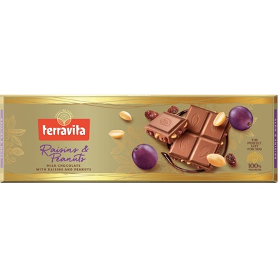 Mléčná s rozinkami a arašídy 9 x 225 g