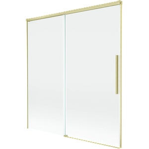 Mexen Rox 2-крилен плъзгащ се преграда за баня 150 x 150 см, прозрачен, златен (8C9-150-001-55-00)
