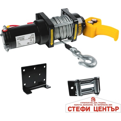 Raider Power Tools Автолебедка 12V 1814kg 4000lbs 2.76 kW Ø6.3mm 15m RD-EW10 (121610)
