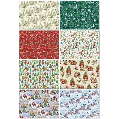 ARGUS Balící papír STANDARD vánoční motiv arch 100x70 MIX box 80 rolí 09210008
