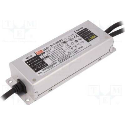 MEAN WELL ELG-75-C500D2 Napájecí zdroj: spínaný; LED; 75W; 75÷150VDC; 500mA; 100÷305VAC