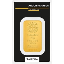 Argor-Heraeus zlatý slitek kinebar 20 g