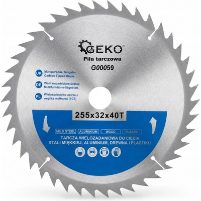 Geko G00059 Pílový kotúč na drevo 255mm 32mm 40T