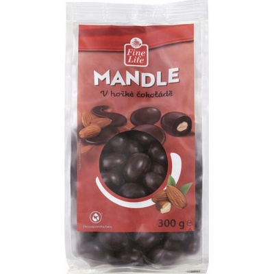 Fine Life mandle v hořké čokoládě 300 g