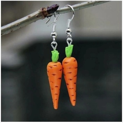 CircusMind náušnice Fimo mrkev S0855