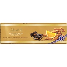 Lindt horká čokoláda s kúskami mandlí a pomaranča 300 g