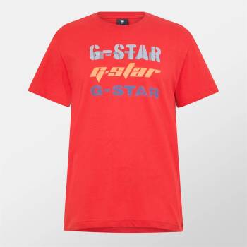 Image 1 of G Star Тениска G Star Triple Logo Graphic T-Shirt - Bright Flame