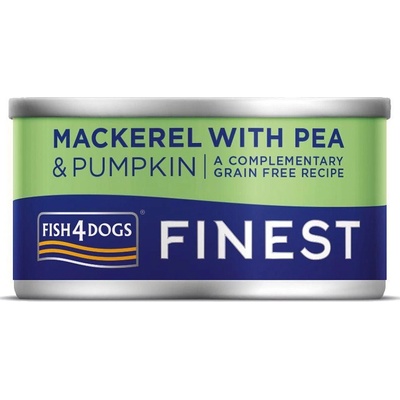 Fish4dogs Finest s makrelou dýni a hráškem 85 g
