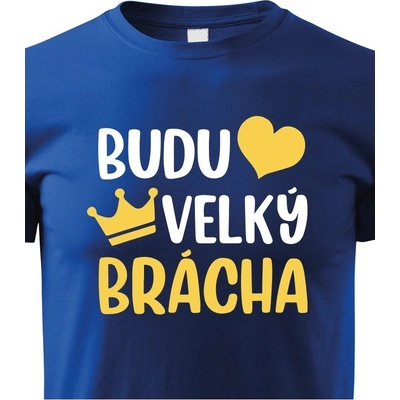 Dětské tričko Budu velký brácha, Modrá Canvas Dětské tričko Bezvatriko.cz