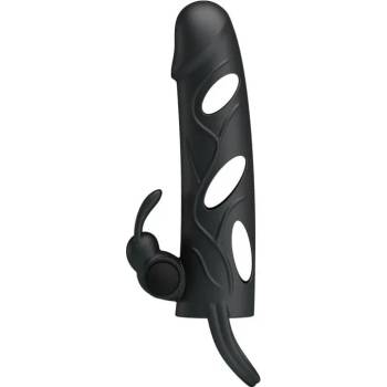 Image 1 of Pretty Love Penis sleeve with Ball Strap Black