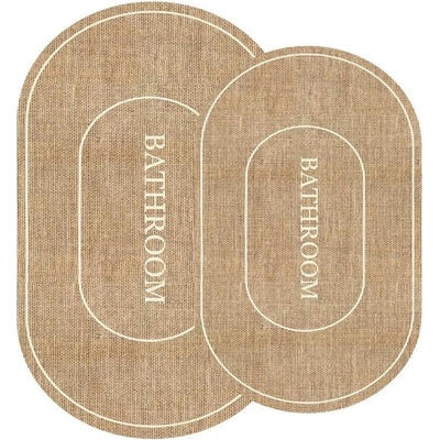 Mila Home Кафяви и кремави килимчета за баня в комплект от 2 килимчета 60x90 cm Jute Look - Mila Home (HKG-JUTPASPAS2)