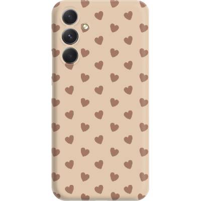 PieceOfCase matný kryt do Samsung Galaxy A36 5G Srdíčka Mocha Mousse karamelová – Hledejceny.cz