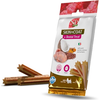Farmina N&D Skin&Coat Dog Dental Treat Adult Mini Quail & Quinoa 60 g