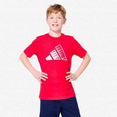 adidas detské bavlnené tričko červené