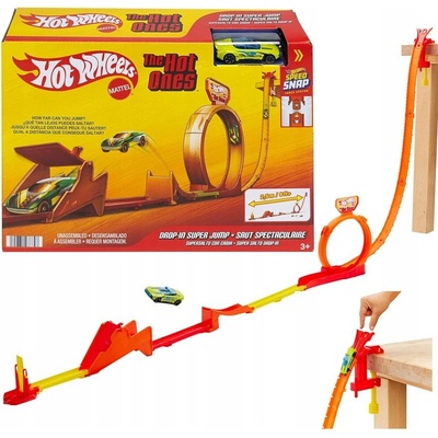 Hot Wheels Autodráha Sjezd Smyčka a Skok 2,5m JCX69