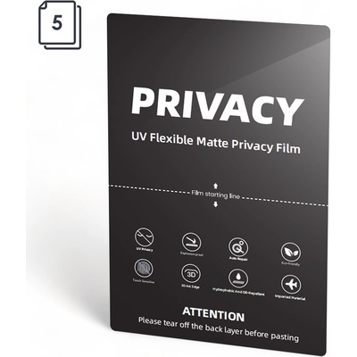 Защитно фолио на лист No brand, Hydrogel, 5 pcs, For plotter, UV PET, Anti-Spy, Matte, 240um, 120x180mm - 52739 (DE-52739)