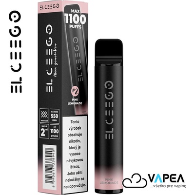 EL Ceego Pink Lemonade 16,5 mg 1100 poťahov