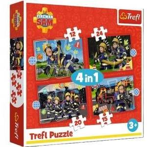 Trefl 4-in-1 Puzzle - Adventures of Fireman Sam Trefl 34632