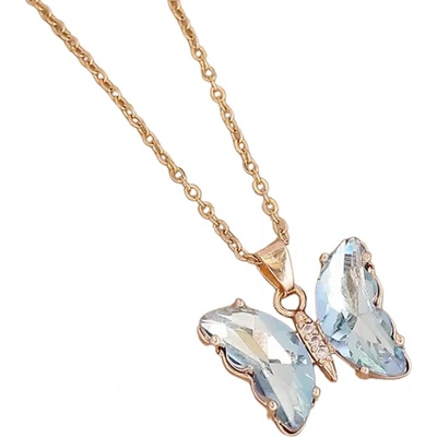 HARAHU Колие EL-28410 Butterfly - Слабо Синя KP28410 (EL-28410)