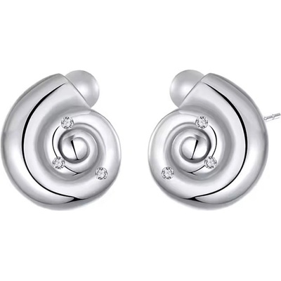 Grace Silver Jewellery stříbrné náušnice ve tvaru mušle E-SCE1827/289 stříbrná