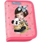Belmil Ученически несесер Black&White Miia Panda pink - Belmil