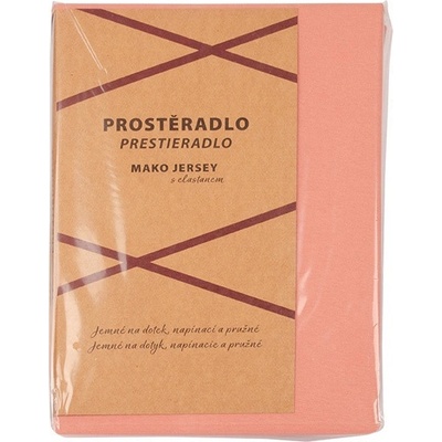 Vesna Luxusní prostěradlo jersey Excellent s elastanem terracotta 180x200