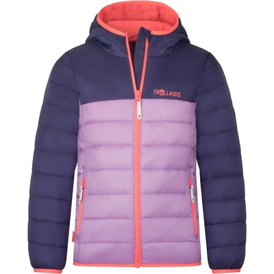 TROLLKIDS Детско синтетично яке Trollkids Girl's Eikefjord Jacket Synthetic jacket - Light Violet / Deep Violet / Coral Pink - размер 92 (EU) (703-3288-1411)