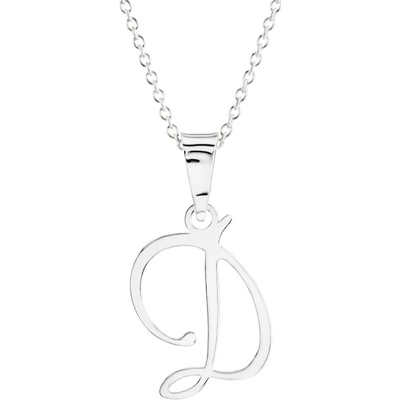 Gemmax Řetízek s písmenem „D“ bílé zlato GUSWN-42321-25841