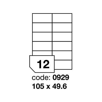Rayfilm R0102.0929D odnímatelné etikety 105x49,6mm 300 listů