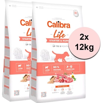 Calibra Dog Life Starter & Puppy Lamb 2 x 12 kg