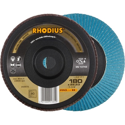RHODIUS Lamelový brusný kotouč LSZ P1 180 x 22,23 P80 PROline 202573