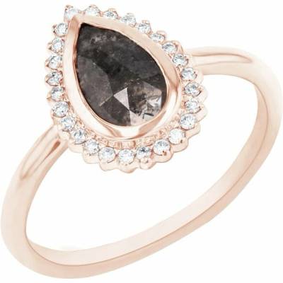 Eppi Prsteň s pear salt and pepper diamantom a diamantmi Clemency R43634