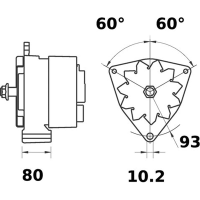 Alternátor MAHLE ORIGINAL MG 493 (MG493)