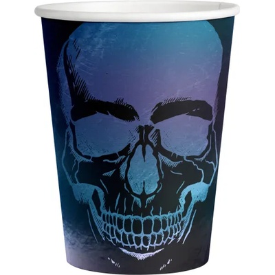 Amscan Хартиени чаши - Холографски черепи 250 мл, 8 бр