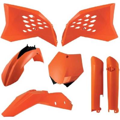 Acerbis plastový full kit KTM SX-F 07-10 oranž