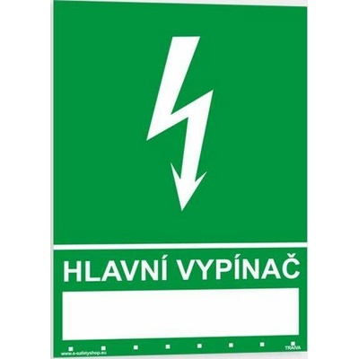 Traiva s.r.o Hlavní vypínač Verze: Samolepka 148 x 210 mm (A5) tl. 0.1 mm - Kód: 10421