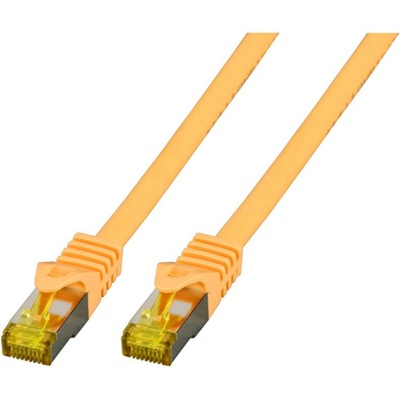 EFB Elektronik RJ45 Пач корда S-FTP, кат. 6A, LSZH, кат. 7 Raw cable, жълта & mdash; 0.50 метра (MK7001.0,5Y)