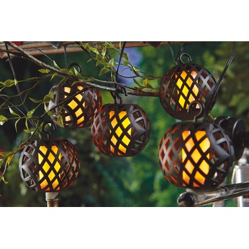 Garden King Solární světelný LED řetěz 6 luceren teplá bílá SL-1013