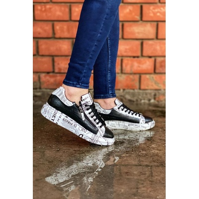 BOA Shoes Мъжки обувки kb02 - Черни с Бял #359021 (359021_Черно)