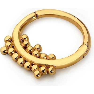 Lillian Vassago Zlatý piercing kroužek zdobený kuličkami LLV92-GPI002SP