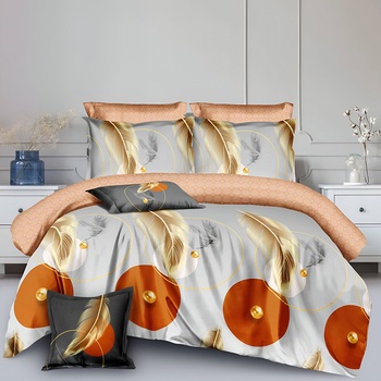 EmonaMall Двулицево спално бельо EmonaMall, 8 части - Модел S18858 (S18858-4444g2)