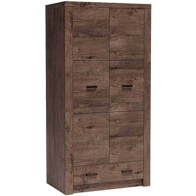 Jarstol Двукрилен гардероб с чекмедже indianapolis i-1 тъмна пепел