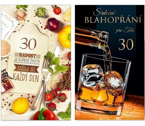přání srdečné do obálky - 30